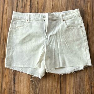 White Denim Shorts